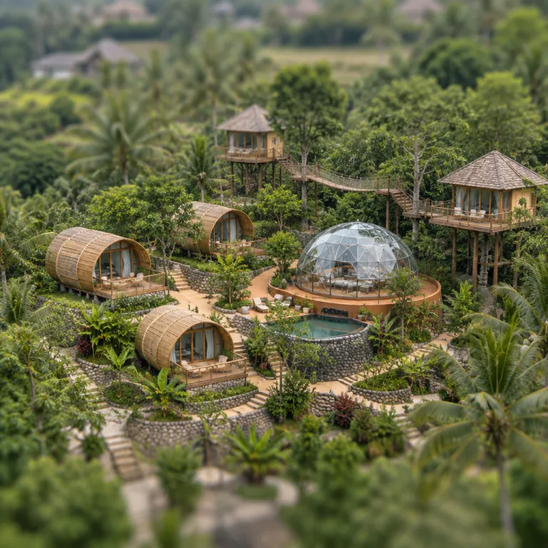 Eco-pod, sky dome, dan treehouse: akomodasi mewah alternatif yang tumbuh pesat di Indonesia